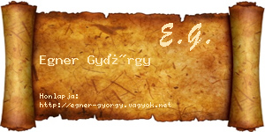 Egner György névjegykártya